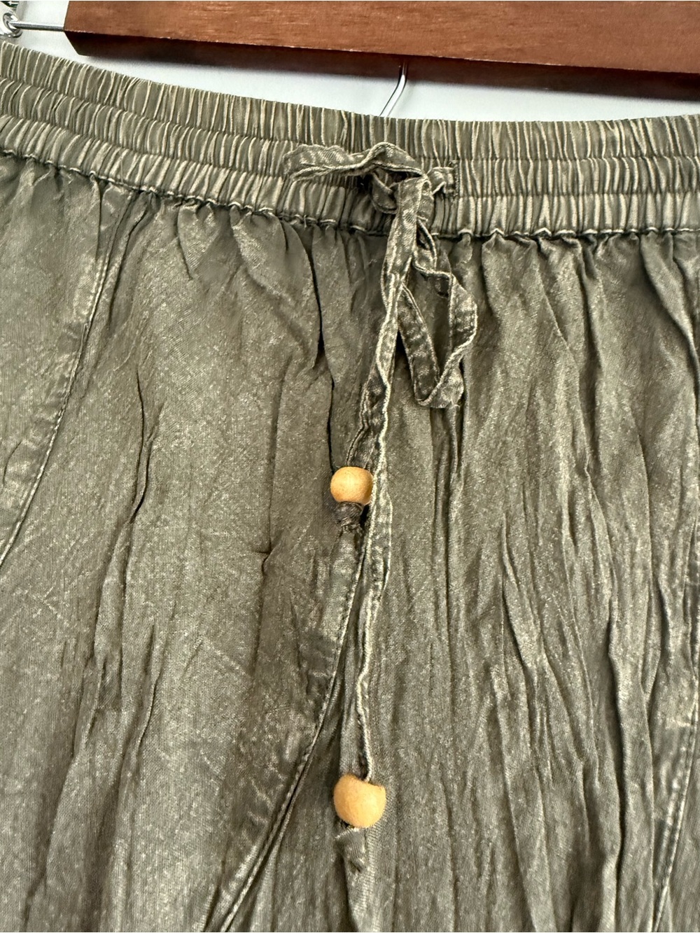 Young Threads Olive Green Boho Maxi Skirt Size Medium NWT - Picture 9 of 14